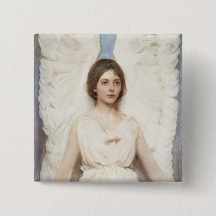 Badge Carré 5 Cm Bouton Angel de Thayer