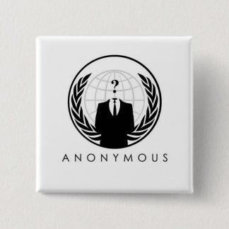 Badge Carré 5 Cm Bouton anonyme