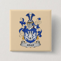 Bouton Armoiries de la Famille Kelly