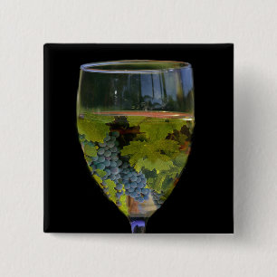 Badge Carré 5 Cm Bouton Art Vin