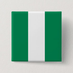 Badge Carré 5 Cm Bouton avec le drapeau du Nigeria