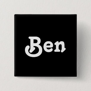 Badge Carré 5 Cm Bouton Ben