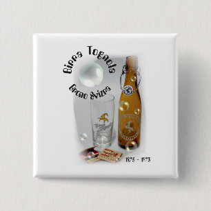 Badge Carré 5 Cm Bouton Birra Tognola Grono