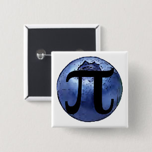 Badge Carré 5 Cm Bouton Blueberry Pi