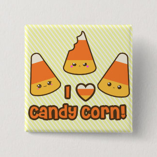 Badge Carré 5 Cm Bouton - bonbons au maïs à coeur d'I