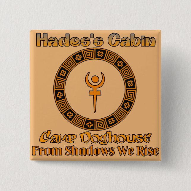 Badge Carré 5 Cm Bouton Cabine de Hades (Devant)