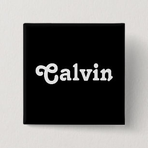 Badge Carré 5 Cm Bouton Calvin