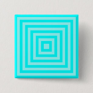 Badge Carré 5 Cm Bouton Carré Aqua