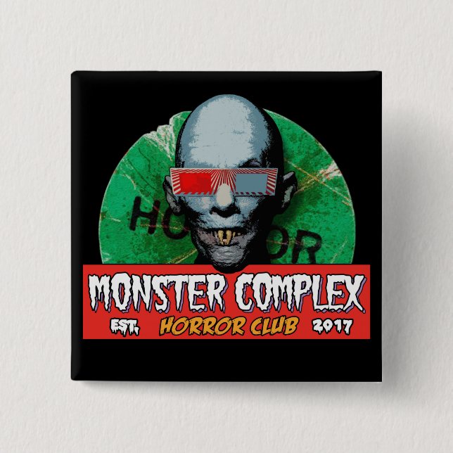 BADGE CARRÉ 5 CM BOUTON CARRÉ DE 2 POUCES DU COMPLEXE MONSTER (Devant)