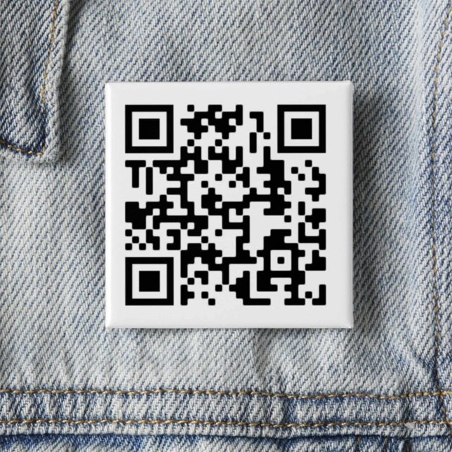 Badge Carré 5 Cm Bouton Carré de conception de code QR (Créateur téléchargé)