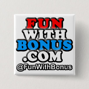 Badge Carré 5 Cm bouton carré de FunWithBonus.com