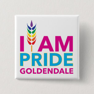 Badge Carré 5 Cm Bouton Carré de I AM PRIDE Goldendale