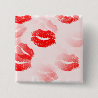 Badge Carré 5 Cm Bouton carré de lèvres de Kissable