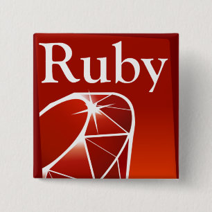Badge Carré 5 Cm Bouton carré de rubis