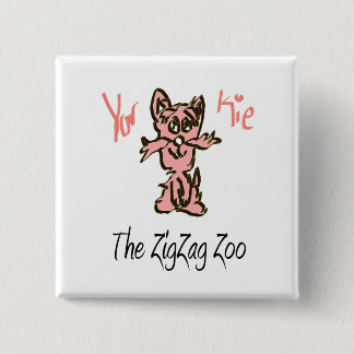 Badge Carré 5 Cm Bouton carré de YorKie