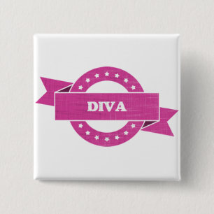 Badge Carré 5 Cm Bouton carré DIVA. à vendre.
