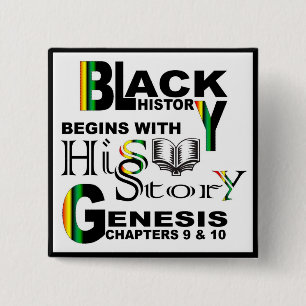 Badge Carré 5 Cm Bouton carré noir de HiSStory