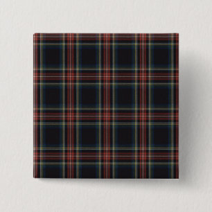 Badge Carré 5 Cm Bouton Carré Tartan