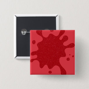 Badge Carré 5 Cm Bouton carré Tomato-Rouge Splatter - Personnalisab