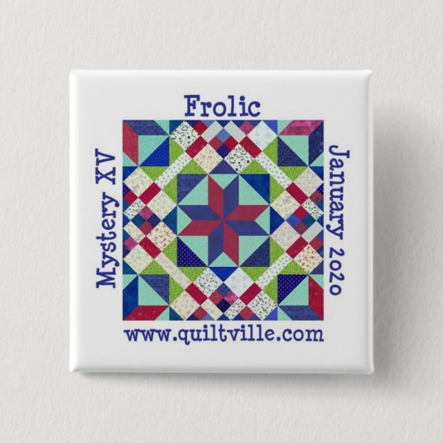 Badge Carré 5 Cm Bouton catholique (Devant)