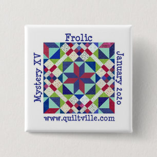 Badge Carré 5 Cm Bouton catholique