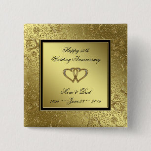 Badge Carré 5 Cm Bouton classique de carré d'anniversaire de