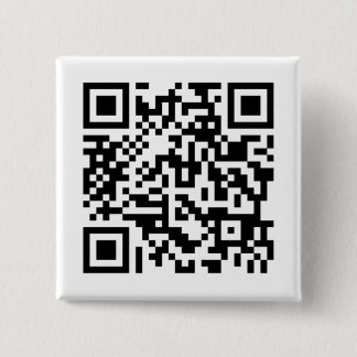Badge Carré 5 Cm Bouton Code QR Rick Roll pour "Ne jamais vous aban