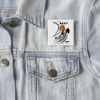 Badge Carré 5 Cm Bouton collectif Abby World "Résilience"