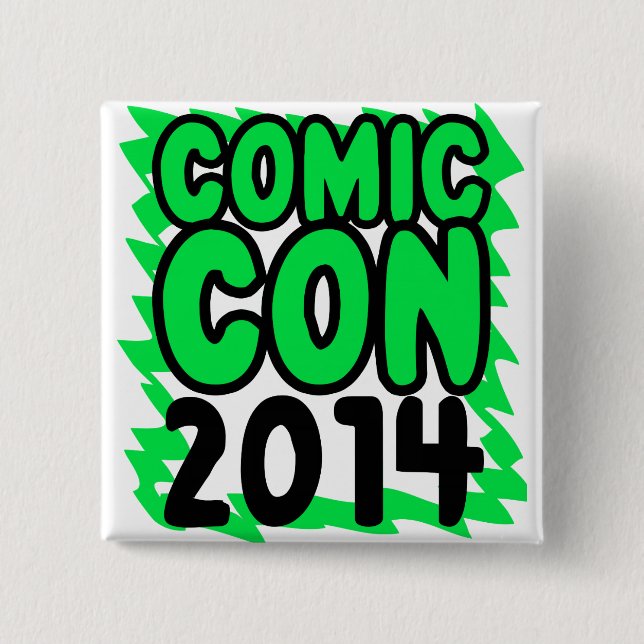 Badge Carré 5 Cm Bouton comique de l'escroquerie 2014 (Devant)