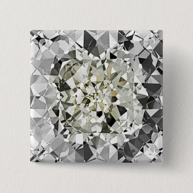Badge Carré 5 Cm Bouton congelé de BIZZLE (Devant)