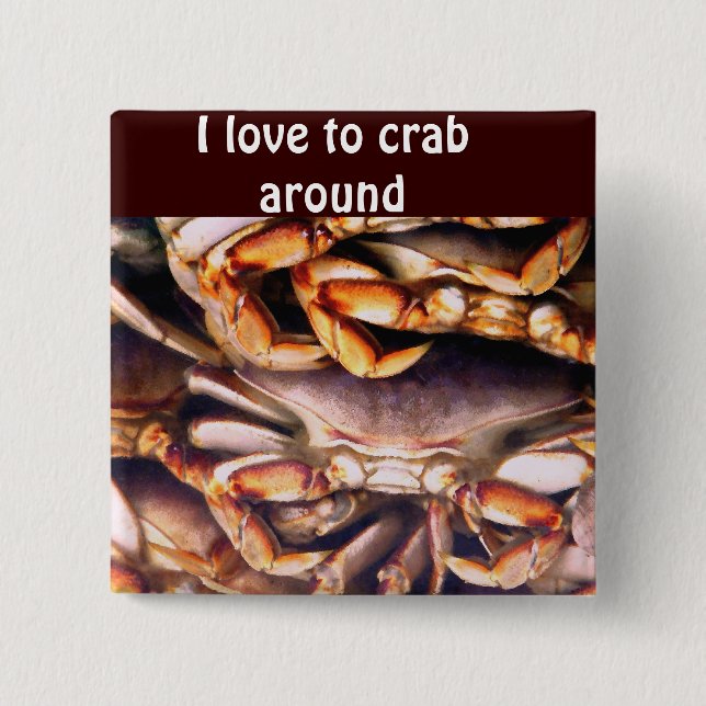 Badge Carré 5 Cm Bouton_crabes (Devant)