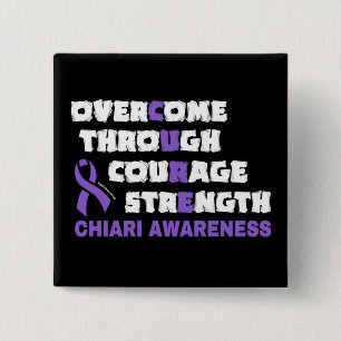 Badge Carré 5 Cm Bouton CURE...Chiari