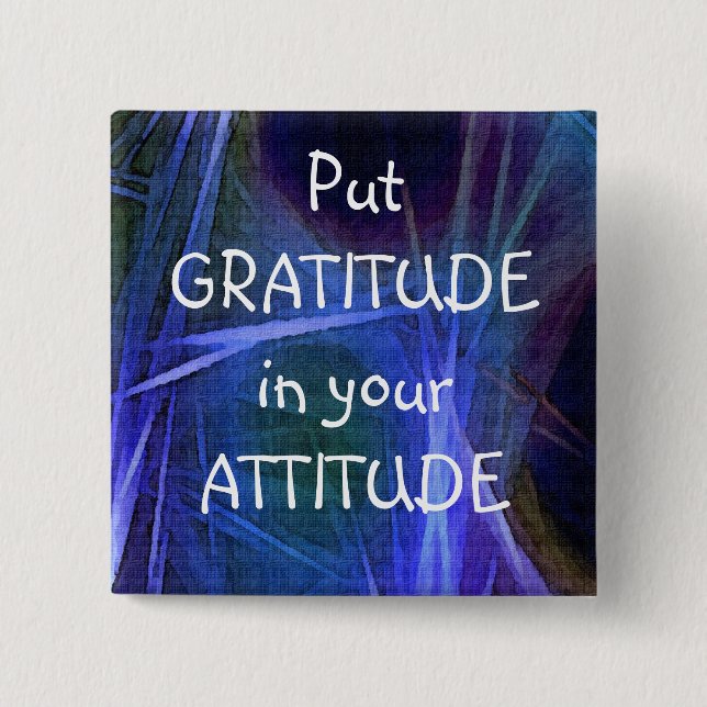 Badge Carré 5 Cm Bouton d'affirmation positive de l'art fractal (Devant)