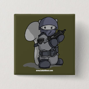 Badge Carré 5 Cm Bouton d'agent de SQRL