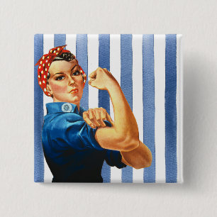 Badge Carré 5 Cm Bouton d'alimentation pour femmes