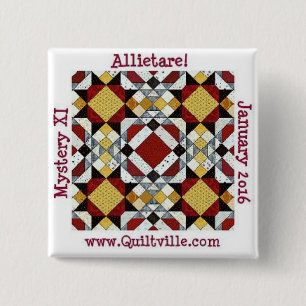 Badge Carré 5 Cm Bouton d'Allietare