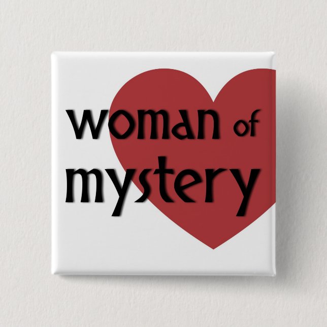 Badge Carré 5 Cm Bouton d'Alternity : Femme de mystère (Devant)