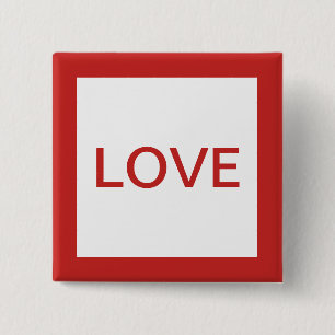 Badge Carré 5 Cm Bouton d'amour