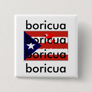 Badge Carré 5 Cm Bouton d'amour de Boricua