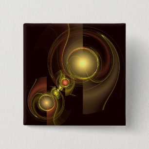 Badge Carré 5 Cm Bouton d'art Abstrait Connexion intime (carré)