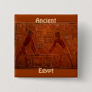 Badge Carré 5 Cm Bouton d'art des anciens Egyptiens à la Table de S