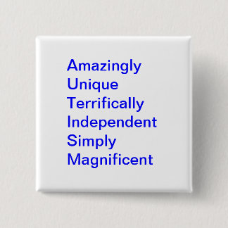 Badge Carré 5 Cm Bouton d'autisme - carré