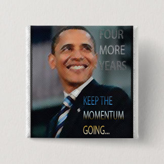 Badge Carré 5 Cm Bouton de Barack Obama 2012