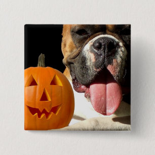 Badge Carré 5 Cm Bouton de boxeur de Halloween