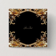 Bouton de cadre doré élégant