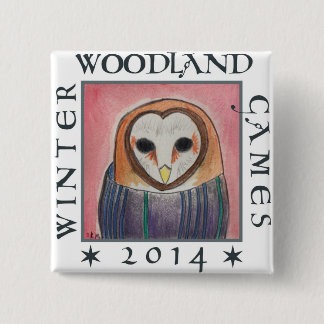 Badge Carré 5 Cm bouton de capot de hibou