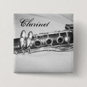 Badge Carré 5 Cm Bouton de clarinette