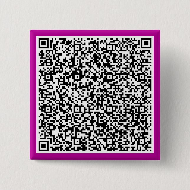 Badge Carré 5 Cm Bouton de code QR personnalisé (Devant)