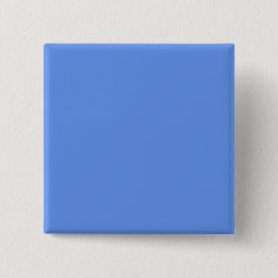 Badge Carré 5 Cm Bouton de conception couleur uni Cornflower Blue 6