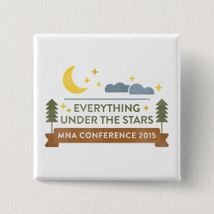 Badge Carré 5 Cm Bouton de conférence de MNA